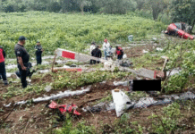 Helicóptero se desploma en Tepetlixpa, Edomex; confirman dos muertos.