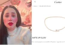 Sandra Cuevas desata críticas por lucir un collar Cartier de 775 mil pesos en transmisión en vivo.