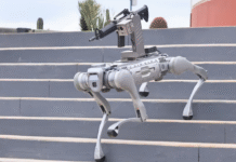 (VIDEO) Zacatecas presenta perro robot armado para reforzar la seguridad pública.