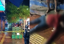 Investigan muerte de hombre afuera del bar Mercury en Villahermosa.