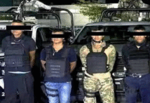 Operativo en Tabasco: cuatro arrestados con drogas y armas.