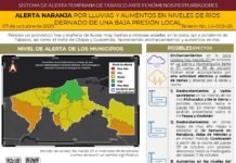 Tabasco en Alerta Naranja por lluvias intensas y riesgo de desbordamientos.