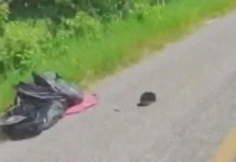 Cadáver embolsado hallado en Cunduacán.