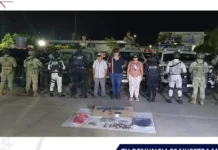 FIRT Olmeca captura a ‘El Maco’ y cómplices con armas y drogas en Medellín y Madero, Tabasco.