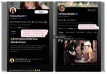 Fátima Bosch desenmascara cuenta falsa verificada en la red X.