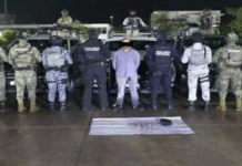 Cae colombiano con droga en Tamulté durante operativo antiextorsión.