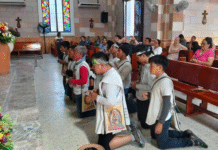 Peregrinos guadalupanos arriban al Santuario de Villahermosa.