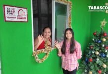 Viviendas del Bienestar transforma la Navidad de familias tabasqueñas.