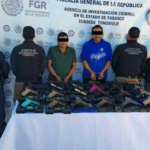 FGR y SSPC aseguran arsenal y detienen a dos en Tenosique.