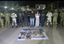 FIRT Olmeca detiene a tres altamente armados y con drogas.