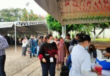 Vacunación masiva contra sarampión en Catedral Tabasco.