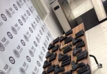 Aseguran arsenal tras operativo federal en Huimanguillo.