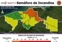 Activan Semáforo de Incendios en Tabasco ante temporada de estiaje.