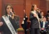 Miss Universo responde críticas durante conferencia en Harvard.