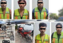 Detienen a cinco con armas y drogas.