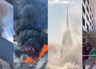 Incendio en rascacielos de Manhattan alarma previo desfile San Patricio.