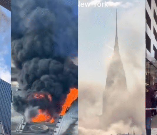 Incendio en rascacielos de Manhattan alarma previo desfile San Patricio.