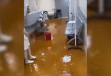 Ruptura de tubería inunda clínica del ISSSTE en Durango.