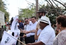 Javier May inicia segunda etapa de carretera Frontera–Jonuta.