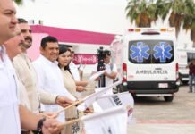 Refuerzan atención médica con nuevas ambulancias en Tabasco.