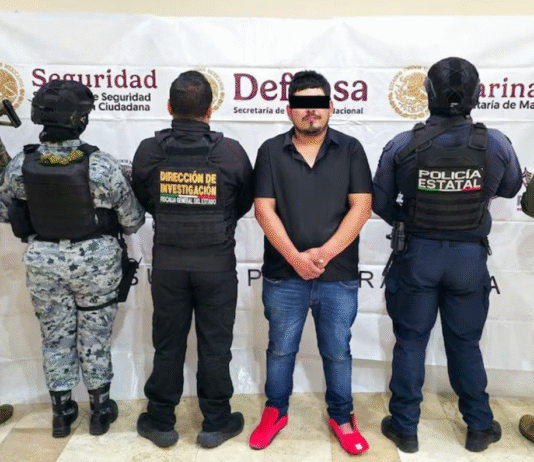 Detienen a presunto integrante del CJNG en Puebla.