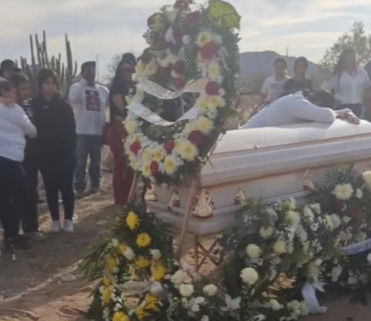Da el ultimo adiós Ceci Flores despide a su hijo en Sonora.
