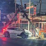 Choque deja sin luz colonias Primero de Mayo y Deportiva.
