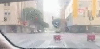 Robots de compras protagonizan curioso incidente en avenida.