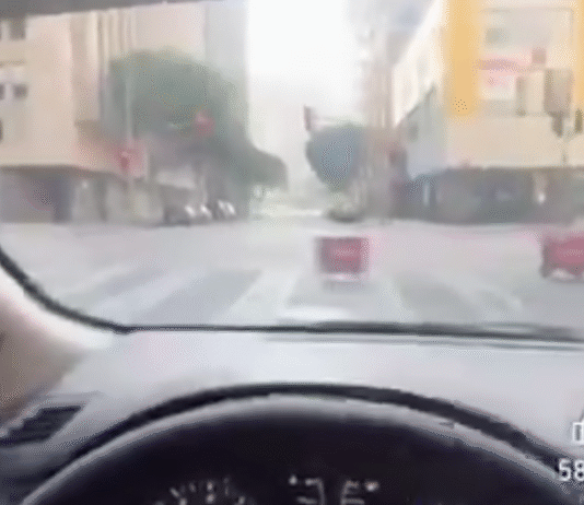 Robots de compras protagonizan curioso incidente en avenida.