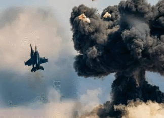 Choque aéreo desata caos durante festival militar.