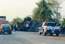 Vuelca tráiler y desatan rapiña de cerveza.
