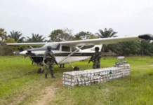EE.UU. participó en decomiso de avioneta con 600 kilos de drogas en Tabasco.