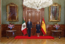 El rey Felipe VI se reúne con Claudia Sheinbaum.
