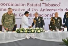Guardia Nacional celebra siete años de servicio en Tabasco.