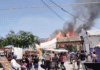 Incendio consume palapa en parque de Centla.