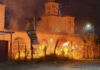 Incendio consume templo religioso en Río Viejo.