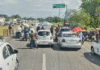 Bloqueo en carretera Villahermosa-Teapa por falta luz.