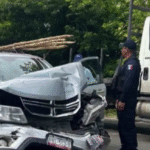 Tremendo choque sobre la carretera Frontera–Villahermosa.