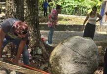 Descubren valioso petroglifo prehispánico en Teapa.
