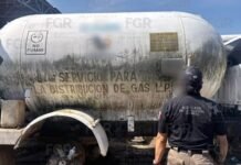 Aseguran pipas y 16 mil litros de gas en Cárdenas.