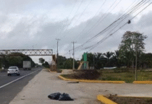 Abandonan cuerpo descuartizado con narcomensaje en la vía a Frontera.