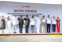 ¡Fervor y tradición! Javier May encabeza gran desfile patrio.